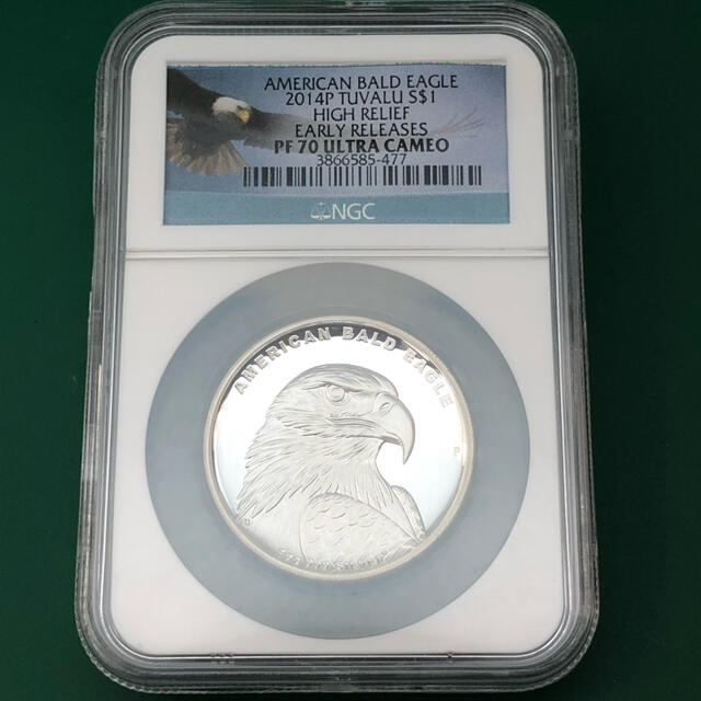 2014年 ツバル アメリカンボールドイーグル銀貨 No.963 無料配達 64.0