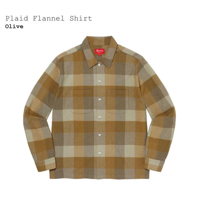 supreme Plaid Flannel Shirt Olive