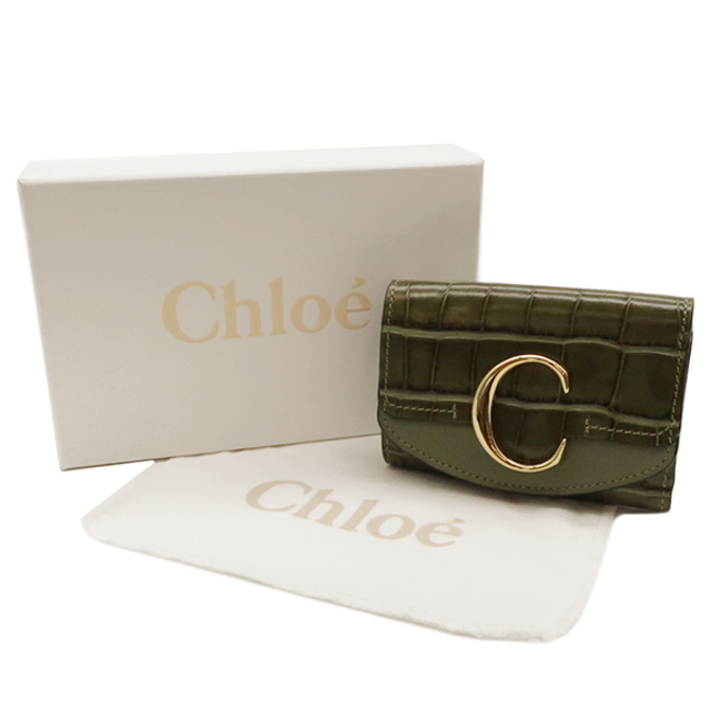 クロエ 三つ折り財布 CHLOEC クロエシー ミニ トリフォールド