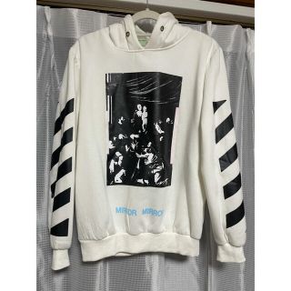 オフホワイト(OFF-WHITE)の大人気 オフホワイト OFFWHITE 男女兼用パーカー 白色(パーカー)