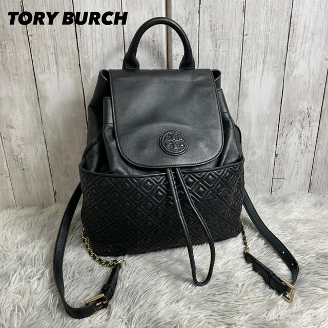 Tory Burch(トリーバーチ)の●美品●TORY BURCH トリーバーチ　リュック　ブラック レディースのバッグ(リュック/バックパック)の商品写真