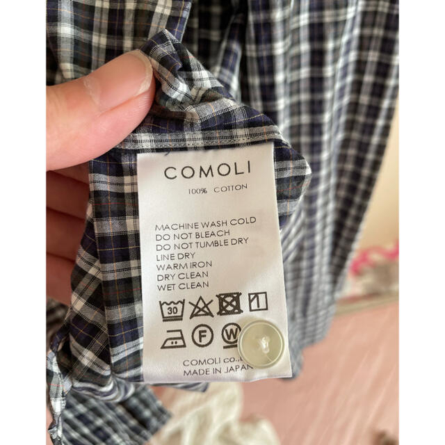 19SS comoli タータンチェックシャツ2長袖美品