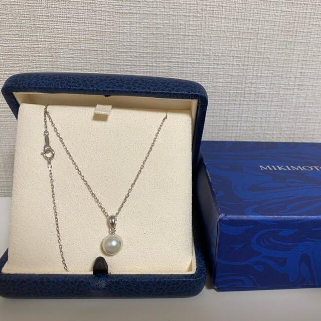 ミキモト色ミキモト　MIKIMOTO K18WG 8mm パールネックレス