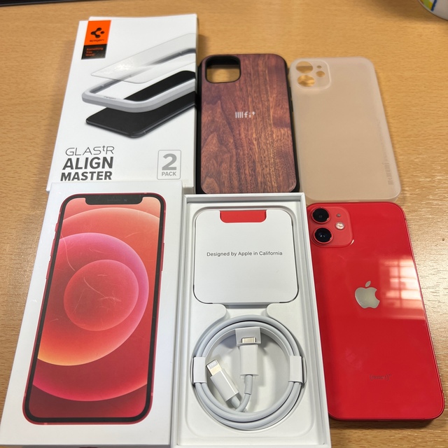 税込) iPhone - 【ケースガラス付】iPhone12mini レッド 128GB SIM