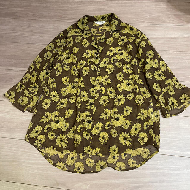 moussy(マウジー)のmoussy 秋色　シースルーシャツ レディースのトップス(シャツ/ブラウス(長袖/七分))の商品写真