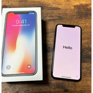 アイフォーン(iPhone)の美品　iPhoneX  iPhone10 本体　64GB スペースグレイ(スマートフォン本体)