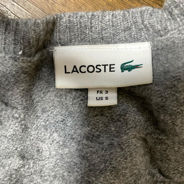 LACOSTE(ラコステ)のラコステ　クルーネックニットセーター　グレー メンズのトップス(ニット/セーター)の商品写真