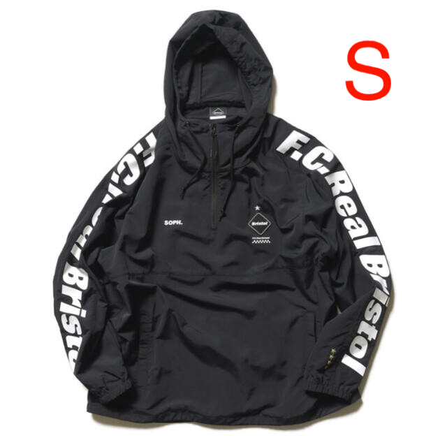 BLACKサイズHALF ZIP ANORAK  S