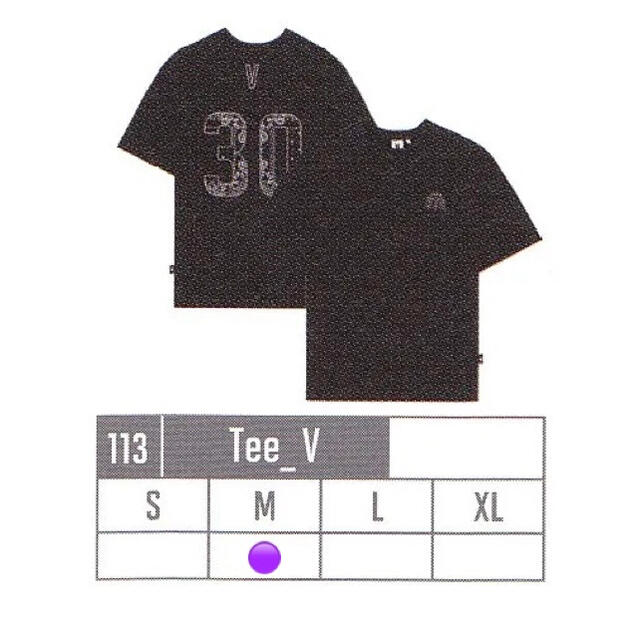 防弾少年団(BTS)(ボウダンショウネンダン)のteam BTS Tシャツ v テヒョン テテ Mサイズ LuckyBox 公式 エンタメ/ホビーのタレントグッズ(アイドルグッズ)の商品写真