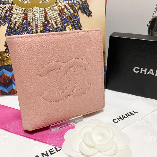専用】CHANEL シャネル キャビアスキン 二つ折財布 デカココ | www