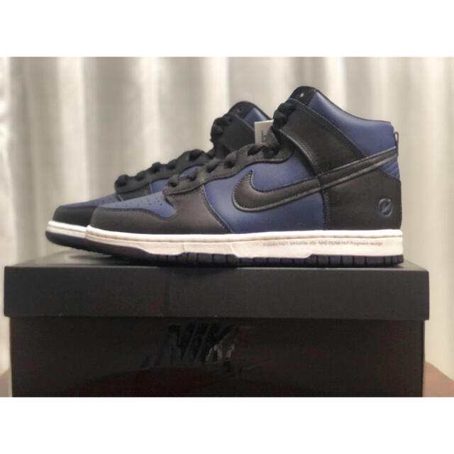 NIKE Dunk High x Fragment Midnight Navy