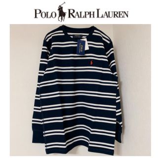 ラルフローレン(Ralph Lauren)の【新品タグ付き】RALPH LAUREN ★ ワッフル ボーダー長袖Tシャツ Ｌ(Tシャツ/カットソー(七分/長袖))