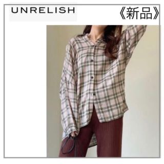 アンレリッシュ(UNRELISH)のピンクチェック柄BIGシャツ ・UNRELISH(シャツ/ブラウス(長袖/七分))