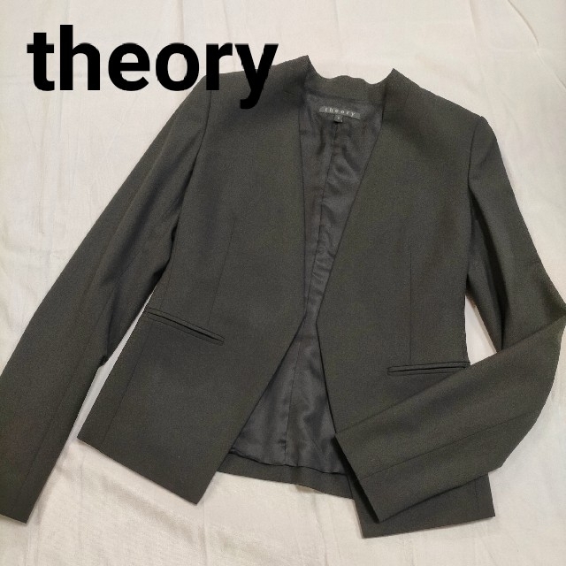 theory(セオリー)の【極美品】theory セオリーノーカラージャケット テーラードジャケット S レディースのジャケット/アウター(ノーカラージャケット)の商品写真