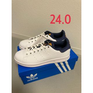 アディダス(adidas)のアディダス　スタンスミスJ　デニム　ブルー　ホワイト　24cm 新品　未使用(スニーカー)