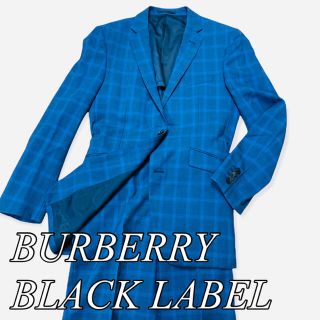 バーバリーブラックレーベル(BURBERRY BLACK LABEL)のBURBERRY BLACKLABEL セットアップスーツ ネイビー チェック柄(セットアップ)