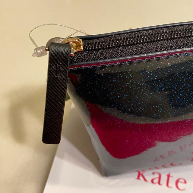 kate spade new york(ケイトスペードニューヨーク)の新品 未使用 送料込 ケイトスペード グリッター ポーチ ダークブルー レディースのファッション小物(ポーチ)の商品写真