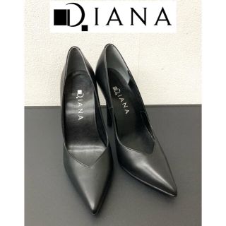 ダイアナ(DIANA)の【ほぼ新品】 DIANA ダイアナ パンプス ヒール ブラック 23.5cm (ハイヒール/パンプス)