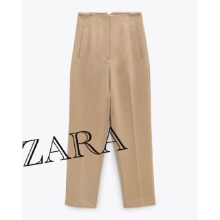 ザラ(ZARA)のZARA ハイウェストパンツ サイズM ベージュ(カジュアルパンツ)