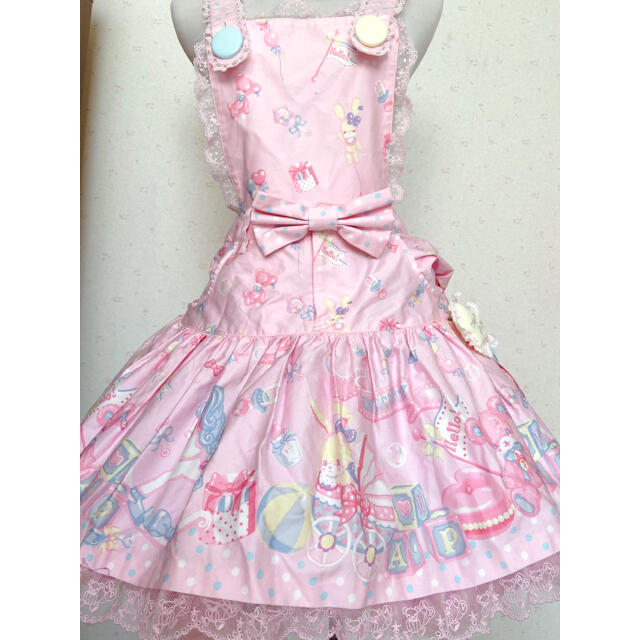 Angelic Pretty(アンジェリックプリティー)のAngelic Pretty  ベビールームサロペット+ボンネット レディースのパンツ(サロペット/オーバーオール)の商品写真