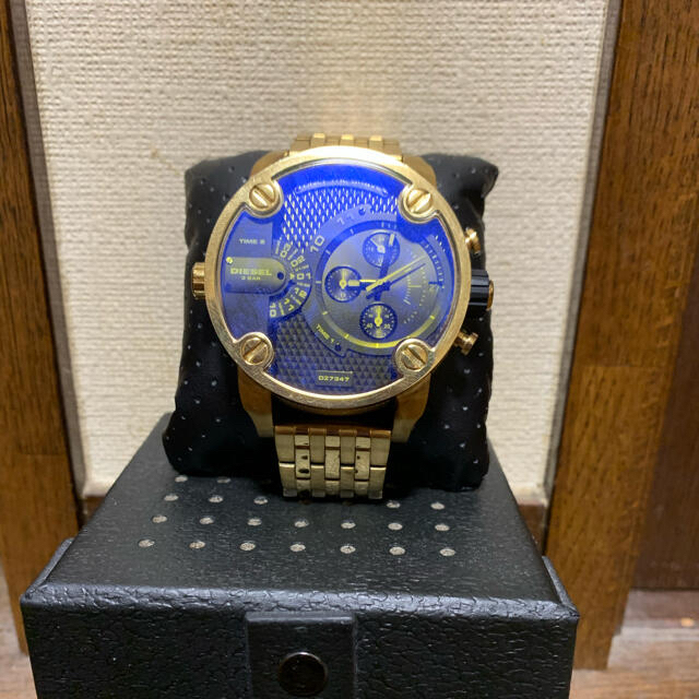 DIESEL(ディーゼル)の箱付きディーゼル メンズ 腕時計 リトルダディーゴールド DZ7347 メンズの時計(腕時計(アナログ))の商品写真