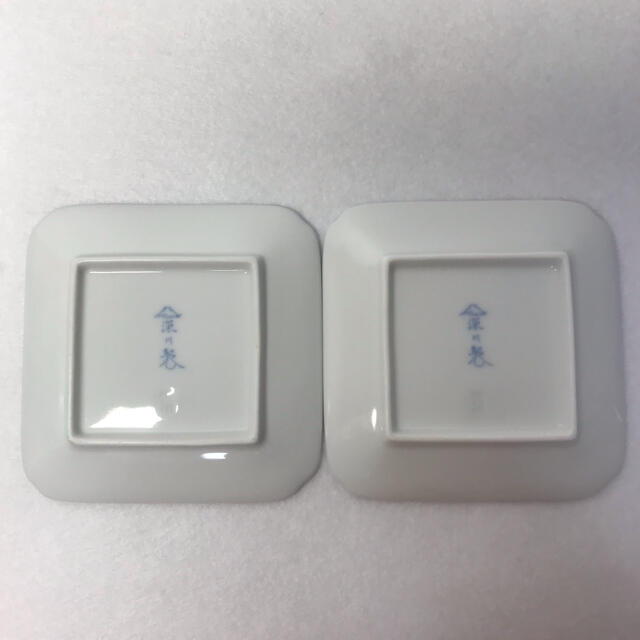 深川製磁　赤絵葡萄　角銘々皿揃　角小皿　5客　有田焼 インテリア/住まい/日用品のキッチン/食器(食器)の商品写真