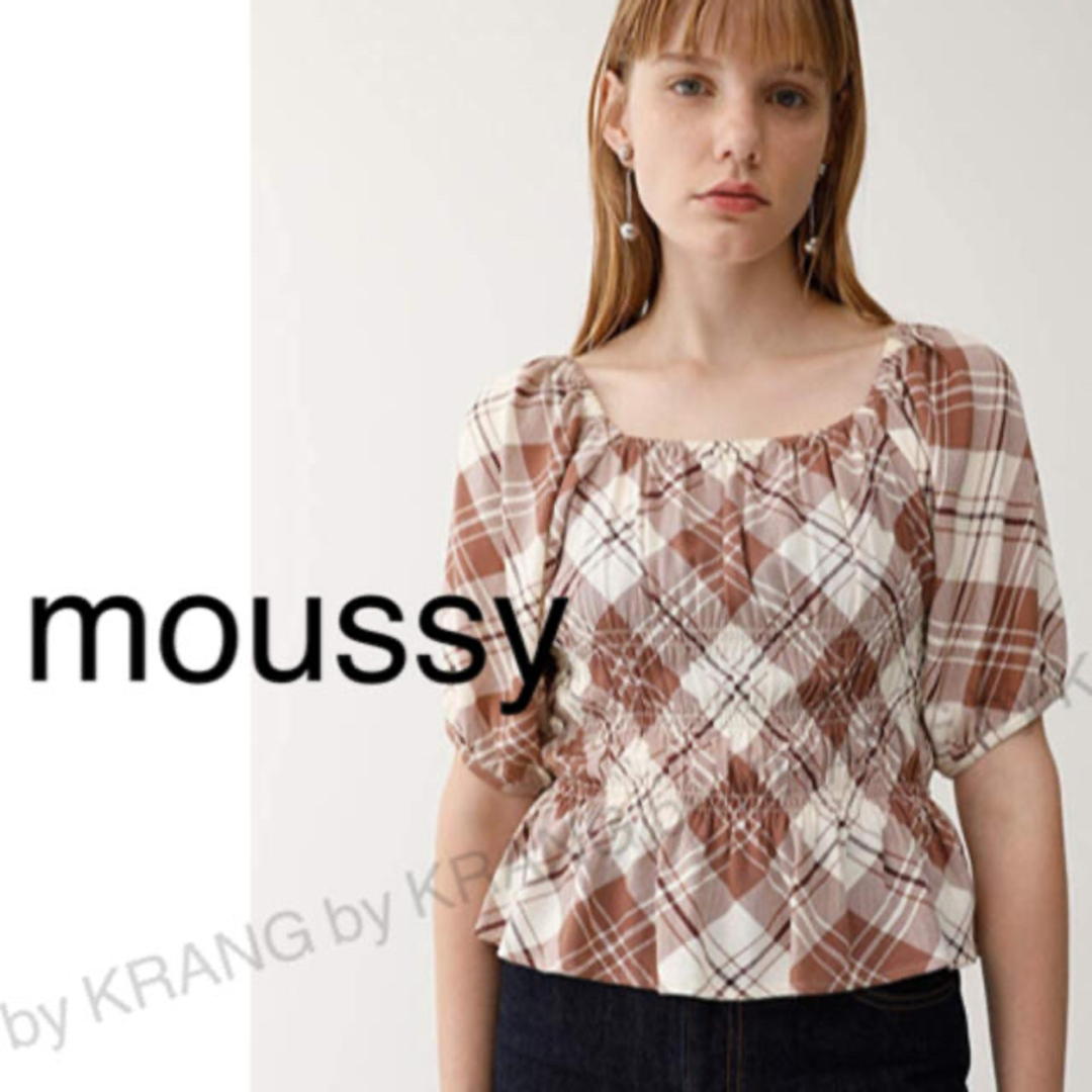 moussy(マウジー)のmoussy スクエアネックパフスリーブトップ レディースのトップス(カットソー(半袖/袖なし))の商品写真