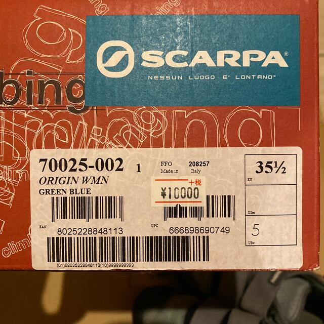 SCARPA(スカルパ)のSCARPA スカルパ クライミングシューズ ORIGIN WMN US5 スポーツ/アウトドアのスポーツ/アウトドア その他(その他)の商品写真