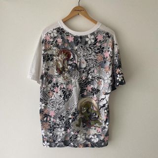 華鳥風月 風神雷神 刺繍 Tシャツ 和柄(Tシャツ/カットソー(七分/長袖))