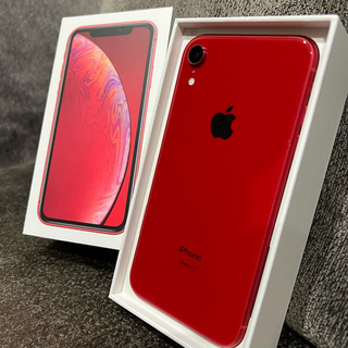 アイフォーン(iPhone)のiPhone XR 128GB RED  本体のみ　simフリー(スマートフォン本体)