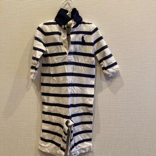 ラルフローレン(Ralph Lauren)の値下げ！ラルフローレン　ストライプ　カバーオール　9m(カバーオール)