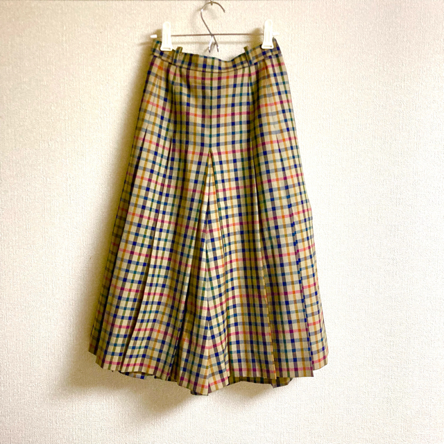 DAKS(ダックス)の【レアデザイン】DAKS ハウスチェック柄 ウール キュロット レインボー/虹色 レディースのスカート(ひざ丈スカート)の商品写真