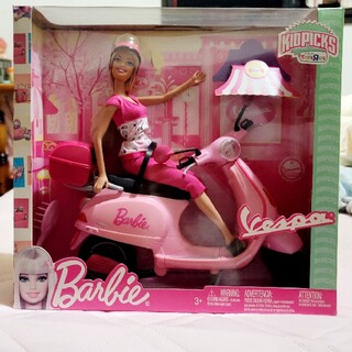 バービー(Barbie)の値下げ限定レア】ピンクバイクバービー　vespa　barbie　マテル　ベスパ(ぬいぐるみ/人形)