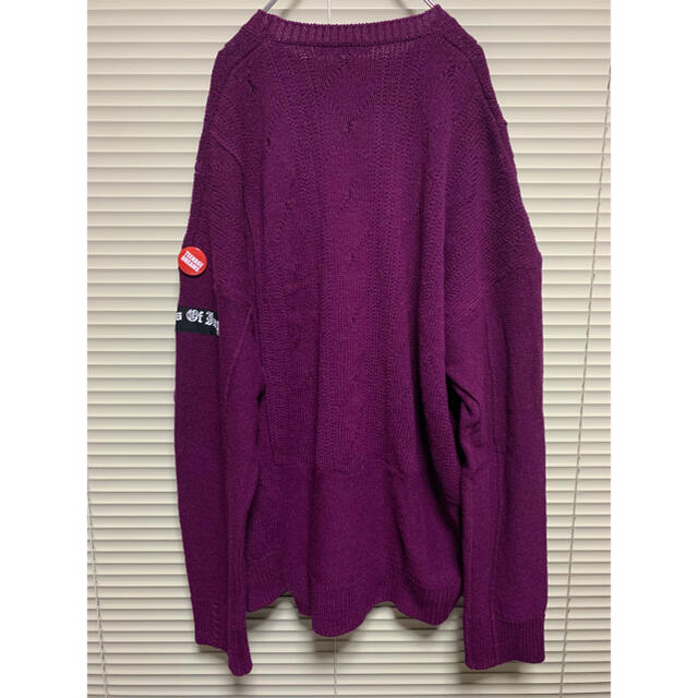 RAF SIMONS ラフシモンズ 20SS OVERSIZE ROUNDNECK SWEATER WITH PATCHES オーバーサイズ ラウンドネック パッチ ニット セーター ネイビー 201-834-50010-00044