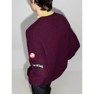 新品【 Raf Simons 】オーバーサイズ パッチ ニット M パープル