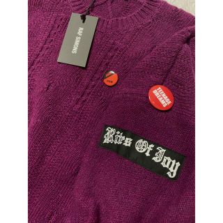 新品【 Raf Simons 】オーバーサイズ パッチ ニット M パープル