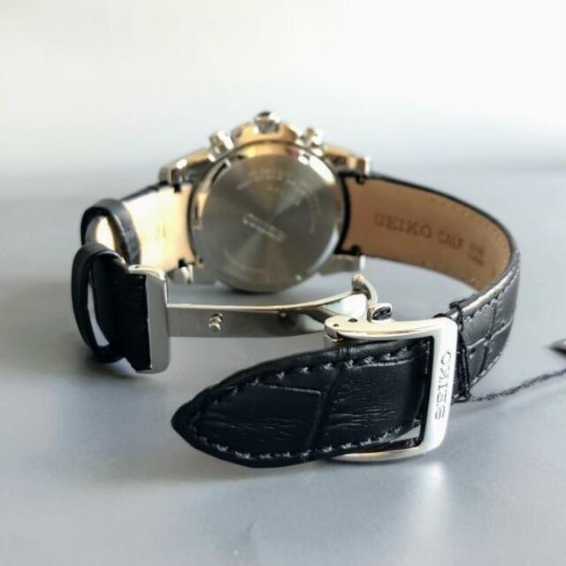 希少モデル【新品】セイコー SEIKO ソーラー レザー メンズ腕時計