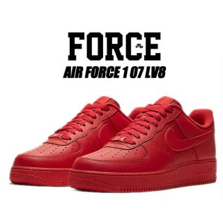 ナイキ(NIKE)のNIKE AIR FORCE 1 07 LV8 1 university red(スニーカー)