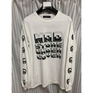 アンダーカバー(UNDERCOVER)のUNDERCOVER アンダーカバー 長袖 ロンT 袖プリント 白 M(Tシャツ/カットソー(七分/長袖))