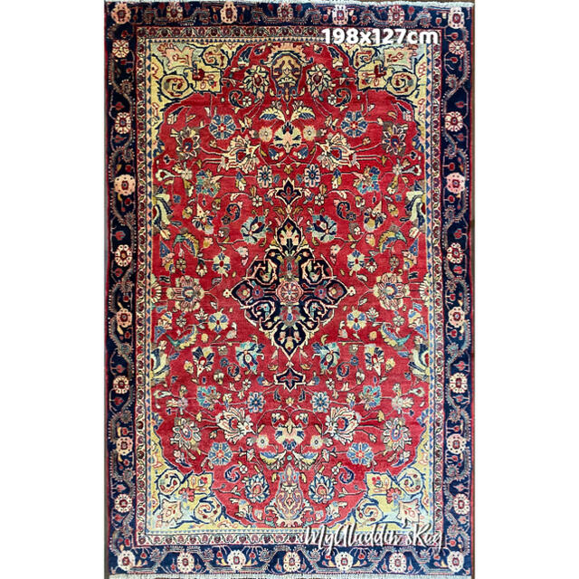激安 ジョーザン産 ペルシャ絨毯 198×127cm ラグ - rinsa.ca