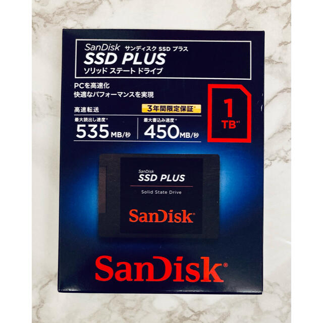 SanDisk(サンディスク)のSanDisk SSD PLUS 1TB スマホ/家電/カメラのPC/タブレット(PCパーツ)の商品写真