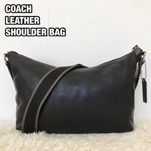 【新品】COACH　コーチ　ショルダーバッグ　黒レザー　人気デザインモデル