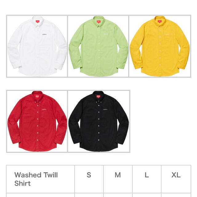 Supreme Washed Twill Shirt Lサイズ