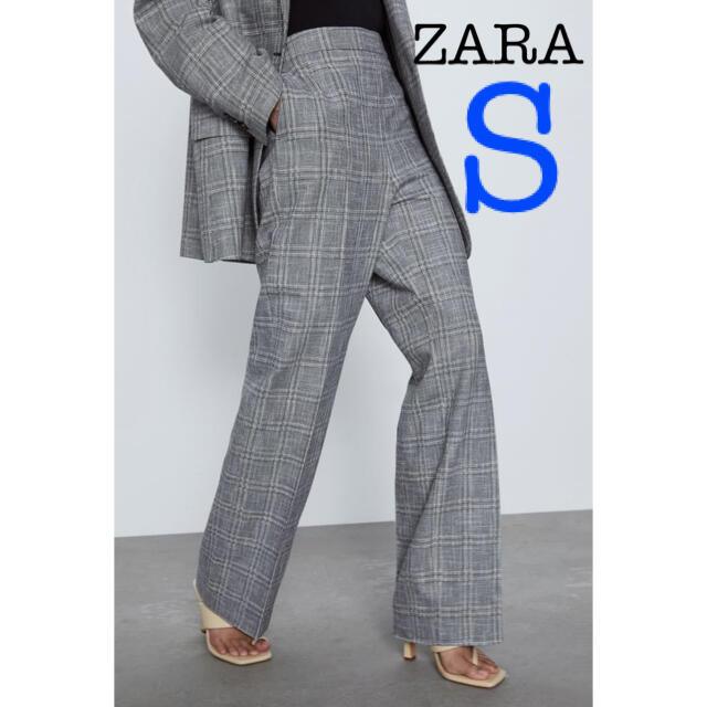 ZARA(ザラ)の新品ZARA チェック柄パンツS レディースのパンツ(カジュアルパンツ)の商品写真