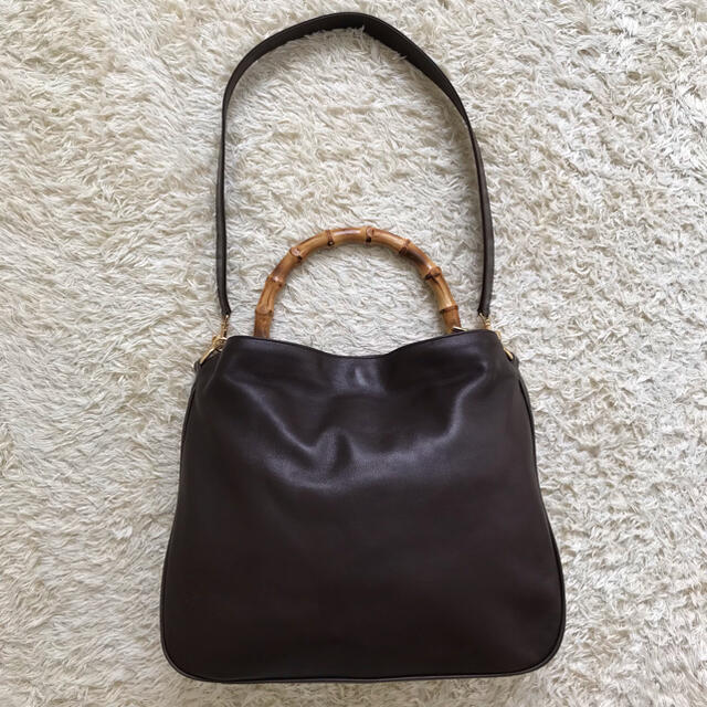 Gucci - 美品✨GUCCI ショルダーバッグ 2WAY A4可 レザー バンブー