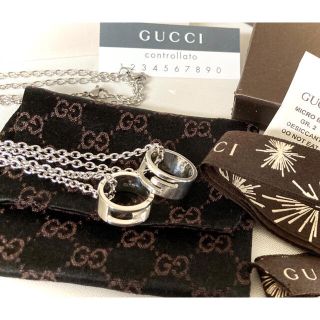 Gucci - グッチ ペアネックレス ブランデッドGリングネックレス カット ...