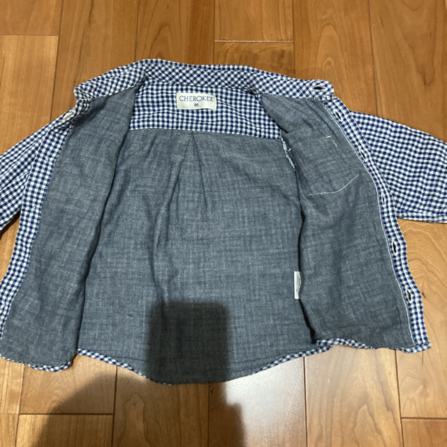 Cherokee サイズ95　ギンガムチェックシャコットン100% キッズ/ベビー/マタニティのキッズ服男の子用(90cm~)(ブラウス)の商品写真