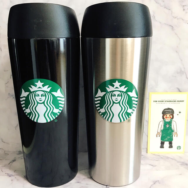 Starbucks Coffee(スターバックスコーヒー)のスターバックス ステンレスタンブラー ２個セット(コーヒー無し) インテリア/住まい/日用品のキッチン/食器(タンブラー)の商品写真