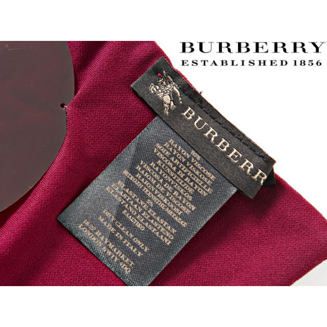 BURBERRY(バーバリー)の新品7.5万BURBERRYバーバリープローサムワインレーヨンストールITALY レディースのファッション小物(ストール/パシュミナ)の商品写真