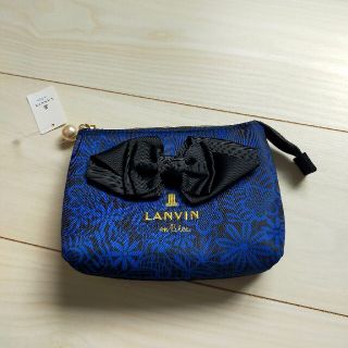 ランバンオンブルー(LANVIN en Bleu)のランバンオンブルー　ポーチ　ブルー(ポーチ)